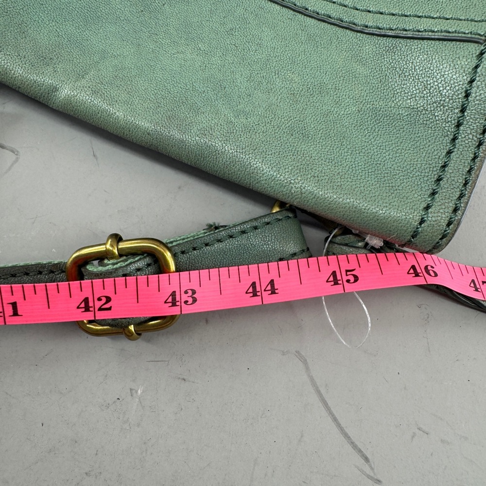 Fossil Women Lamb Leather Crossbody Bag Turnlock Key Charm Sage Green 7091 - Picture 10 of 11